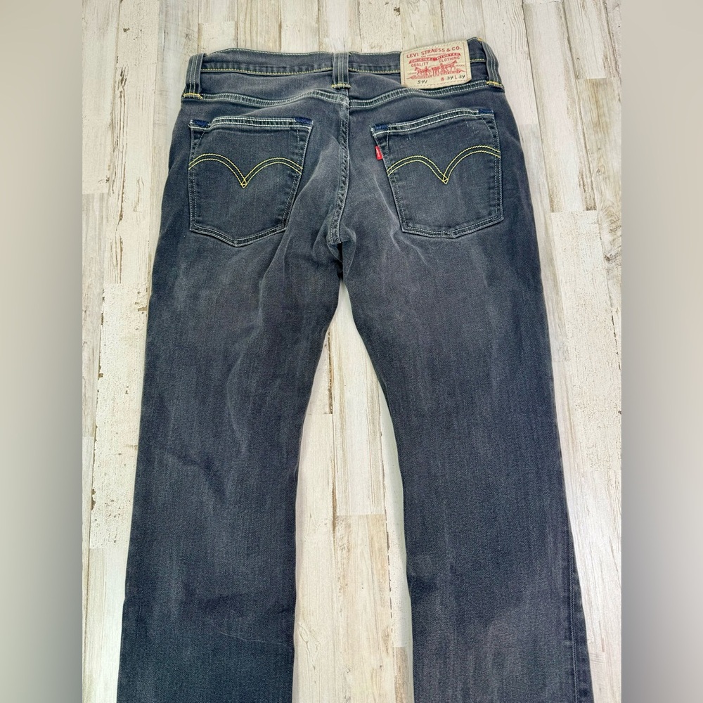 Levi’s Woman’s 541 Straight leg Denim black Jeans Stretch Comfort Size 34x32 - Picture 9 of 10